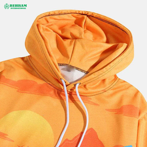 Top qualité personnalisé Vintage lavage à l'acide à capuche hommes lourd français sans chaîne sweats à capuche unisexe pull à capuche coton 320g 400 GSM - Product Image 3