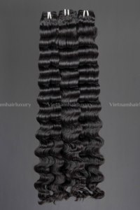 ผมต่อแบบเส้นผมมนุษย์จากผู้บริจาคหลายคน แบบลอนลึกคลื่นทะเล น้ำหนัก 100 กรัมต่อช่อ - Product Image 4
