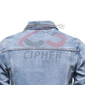 Veste en jean stylée pour hommes Vêtements décontractés Vente en gros Veste en jean en coton de haute qualité Veste en jean pour hommes personnalisée à vendre - Product Image 2