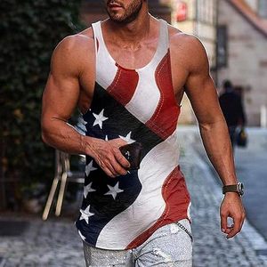 Débardeur pour hommes personnalisé 100% coton nouveau gilet de mode respirant grande taille décontracté haut sans manches avec impression complète coupe ample - Product Image 2