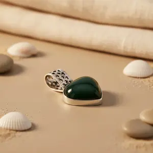 Women's 925 Silver Necklace Cushion Cut Green Zircon Gemstone Pendant Rhodium Plated Geometric Box <b>Chain</b> <b>14K</b> <b>Gold</b> Rose <b>Gold</b> - Product Image 3