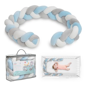 Azul Mod. Cuerda Trenzada de 150 cm, Protector de Esquinas y Bordes para Cuna - Product Image 1