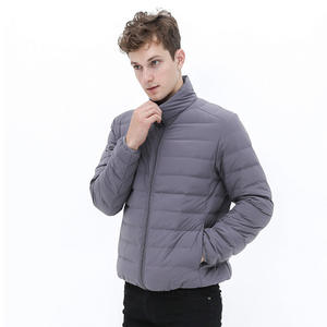 Veste matelassée pour homme automne-hiver, duvet de canard blanc de haute qualité avec col montant, rembourrage en coton enduit, veste matelassée de qualité supérieure - Product Image 3