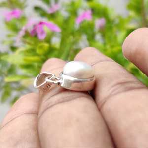 Natural Freshwater Pearl 925 <b>Silver</b> Pendant Bohemian Cute Artisan Crafted <b>Charm</b> Handmade <b>Silver</b> Jewelry - Product Image 3