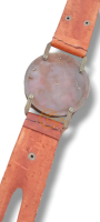 Nautical Steampunk Cadran solaire Boussole en laiton Montre analogique avec bracelet en cuir Poignet en laiton antique