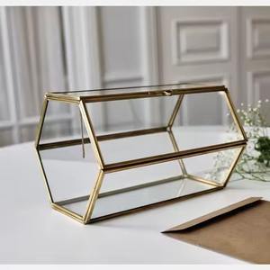 Boîte à bijoux en verre rectangulaire, anti-poussière, écologique, multifonctionnelle, organisateur de bureau à domicile, boîte de rangement pour bijoux - Product Image 1