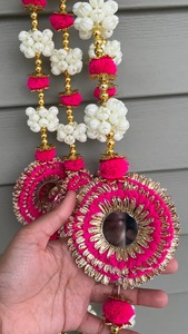 Art Deco decorativo Mogra jazmín flor guirnalda para el hogar pared colgante puerta cenefa boda evento telón de fondo para Holi Eid Ramadán - Product Image 4