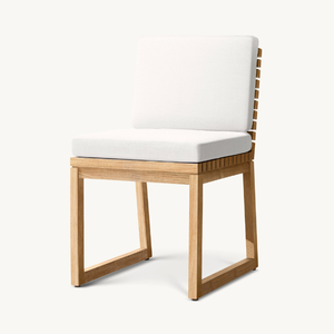 Chaise sans accoudoirs en teck pour se détendre en extérieur, solide et robuste avec mousse souple, vente chaude - Product Image 6