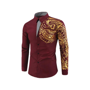 Streetwear décontracté chemises rayées à manches longues en coton à carreaux robe formelle sociale chemise grande taille pour hommes à vendre - Product Image 4