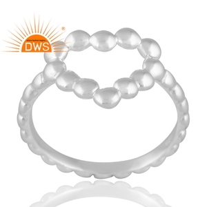 Nuevo diseño de tendencia Anillo de banda de plata esterlina Joyería personalizada para mujeres Regalo para ella - Product Image 1