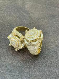 Anillos de Diamantes con Certificación IGI, Diseño Personalizado, Unisex, Joyería Fina de Plata de Ley 925, Estilo Hip Hop, Corte Radiante Cultivado en Laboratorio - Product Image 2