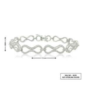 Sterling Silver 2.62 Ct Round Cut White Natural Diamond Women's Trendy Tennis <b>Bracelet</b> 7.5 Inch - Product Image 2