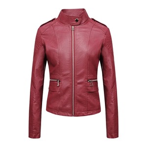 Chaqueta de Cuero de Oveja Estilo Steampunk Gótico para Mujer, Corta, Ajustada, Transpirable, Ecológica, Impermeable, Ropa de Calle - Product Image 1