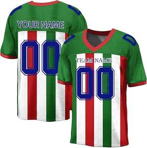 Camiseta de fútbol americano de poliéster de gran tamaño personalizada transpirable con mangas cortas logotipo impreso de talla grande logotipo personalizado barato Color - Product Image 6