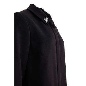 Abrigo de Invierno para Mujer con Cuello Bordado, Capucha Desmontable, Estilo Casual Y2K - Product Image 3