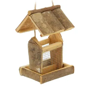 Meist verkaufte handwerkliche hölzerne Vogelhaus-Feeder Wild Squirrel Proof Bird Feeder für den Außenbereich zum niedrigsten Preis