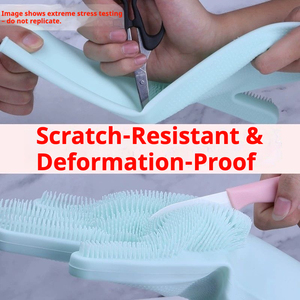 ถุงมืออาบน้ำซิลิโคนหนาสำหรับสัตว์เลี้ยงที่มีขนแปรงหนาแน่นป้องกันรอยขีดข่วนและป้องกันการเกิดฟองเหมาะสำหรับคนส่วนใหญ่ - Product Image 3