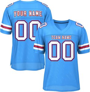OEM Maillots de football américain à manches personnalisées, maille de polyester à séchage rapide, logo de l'équipe, numéros de nom, impression par sublimation - Product Image 2