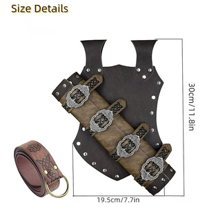 Cinturón Vikingo Medieval de Cuero Genuino Más Vendido, Estilo Guerrero Nórdico, Hecho a Mano, Resistente - Product Image 6