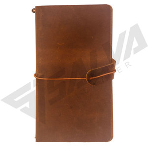 Funda de Cuero Genuino Marrón Salva, con Grabado en Relieve, Hecha a Mano, para Cuaderno A4 - Product Image 5