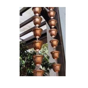 บัวออกแบบใหม่หนาเหล็กรูปดอกไม้โซ่ฝนโลหะสำหรับตกแต่งกลางแจ้งแขวนโซ่ฝน - Product Image 4