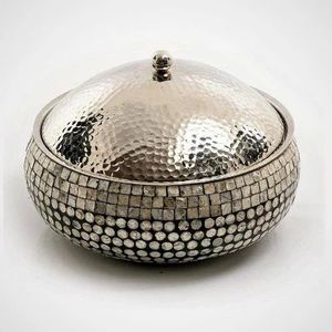 Support en bois pour plat à fondue arabe MOP avec couvercle en acier inoxydable, écologique, fait à la main, de luxe, pour la table, la cuisine, le service de nourriture - Product Image 2