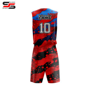 เครื่องแบบบาสเก็ตบอลชุดบาสเก็ตบอลแบบกลับด้านได้ออกแบบใหม่ล่าสุด - Product Image 3