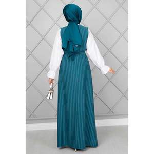 Ensemble Gilet Hijab Rayé Col V Essence - Product Image 2