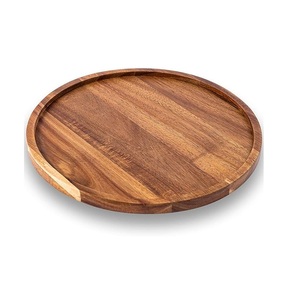 Plateau de service en bois de qualité supérieure avec poignées pour un transport facile, idéal pour les dîners de famille et les rassemblements en plein air - Product Image 1