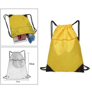 Sac à dos à cordon imperméable écologique promotionnel à chaud Logo personnalisé Sac de sport en polyester Utilisation de la salle de sport Toile écologique - Product Image 5