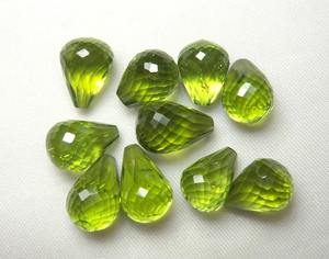 Forma de gota de lágrima suelta Piedra preciosa de peridoto verde loro genuino en tamaños calibrados a precios asequibles Gemas de alta calidad Moq bajas - Product Image 1