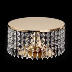 Soporte para Tartas de metal dorado de inspiración real con lujoso chapado en oro y grabados florales para panadería y estilo de eventos - Product Image 4