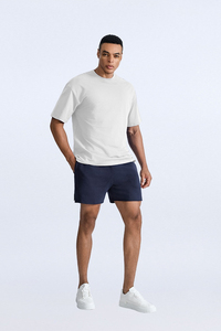 T-shirt long en coton doux, surdimensionné et uni, en tissu tricoté de qualité - Product Image 2