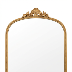 Large Baroque Floor <strong>Mirror</strong> with Ornate Flower Crest <strong>Full</strong> <strong>Length</strong> French Style <strong>Leaner</strong> <strong>Mirror</strong> Dressing Room Victorian Home Decor - Product Image 5