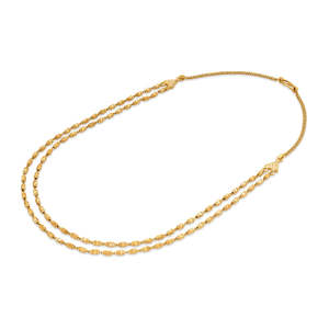 สร้อยคอทองคำยาวราชนันตินีมาลาสำหรับผู้หญิง-เครื่องประดับโซ่เส้นเล็ก - Product Image 4