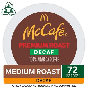 Café décaféiné McCafe Premium Roast, dosettes individuelles Keurig K-Cup, décaféiné, 72 unités - Product Image 2