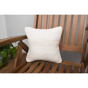 <b>Beige</b> 18x18 Luxury Kilim Wool Pillow Vintage Woven <b>Cushion</b> Portable Bedding Decorative <b>Cushion</b> for Christmas 12x12 Inch - Product Image 1