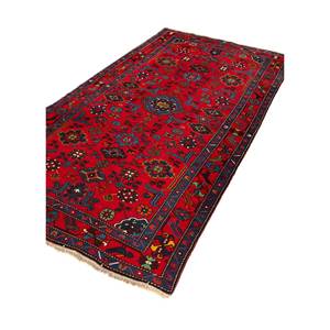 Aalam Handmade Kilim <b>Wool</b> Rugs <b>Red</b> Orange Flat Weaves 9x12 Rectangle Medallion Patchwork Design for Bedroom Home Decor-Paem-1252 - Product Image 2