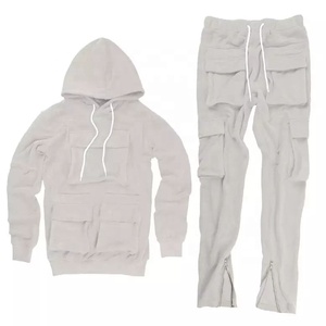 Wholesale Sports Casual <b>Plain</b> High Quality Custom logo Pullover Fleece <b>Tracksuit</b> - Product Image 5