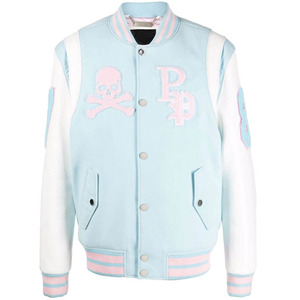 Veste universitaire Letterman personnalisée brodée pour hommes grande taille Streetwear col montant manteau Bomber toile personnalisable à l'avant - Product Image 1
