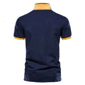 Venta al por mayor de fábrica, camiseta Polo informal de poliéster liso con logotipo personalizado de talla grande, impresión por sublimación, polos en blanco para hombres - Product Image 2