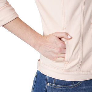 Veste en jean de haute qualité dernière conception couleur bloc pour femmes best-seller pas cher veste en jean confortable pour femmes OEM - Product Image 3