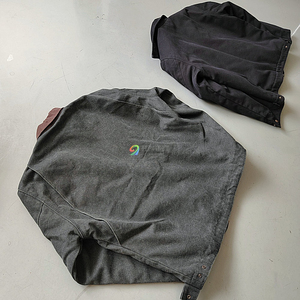 Chaqueta de trabajo de lona pesada con cremallera verde desteñido lavado Vintage para hombre ropa de calle personalizada de talla grande chaquetas de moda para hombre - Product Image 3