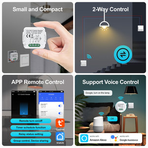 Module d'interrupteur intelligent Wi-Fi Tuya <span class=keywords><strong>de</strong></span> haute qualité 16A 1 canal, contrôle à distance par application, compatible avec Alexa et Google Assistant PST-S01-16A - Product Image 3