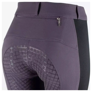 OEM personalizado de alta cintura de compresión pantalones de montar a caballo señoras ecuestre Western Rider Leggings en color púrpura - Product Image 5
