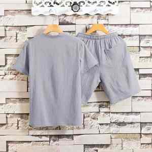 ชุดวอร์มสองชิ้นของผู้ชายชุดวอร์มลำลองแห้งเร็วสำหรับฤดูร้อนของผู้ชายเสื้อยืดและกางเกงขาสั้น2025ล่าสุด - Product Image 4