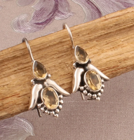 Pendientes de Aro con Forma de Búho, Plata de Ley 925, Diseño Boho de Lujo, con Puntos, Hechos a Mano, con Múltiples Piedras Preciosas, Joyería para Fiestas, Regalo para Adolescentes