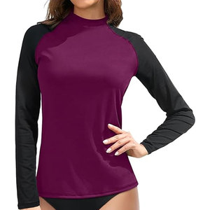 2025 Wholesale Women Long Sleeve <b>Rash</b> <b>Guard</b> Shirts Swimwear <b>Rash</b> <b>Guard</b> Top <b>Swimsuit</b> for Women's Fitness - Product Image 6