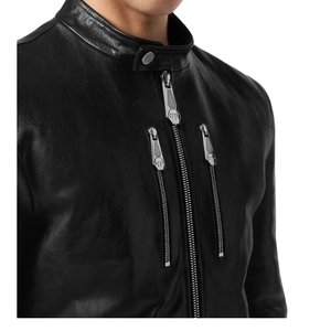 Veste d'hiver en peau de mouton véritable originale pour homme, col montant, logo frontal, imperméable, écologique, OEM, haute qualité, personnalisée, élégante - Product Image 4