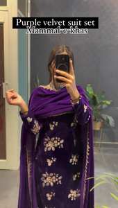 Ensemble de costume en crêpe de soie élégant pour femmes ZAIN EXPORTS, broderie raffinée, dupatta magnifiquement imprimé, tenue de soirée - Product Image 4